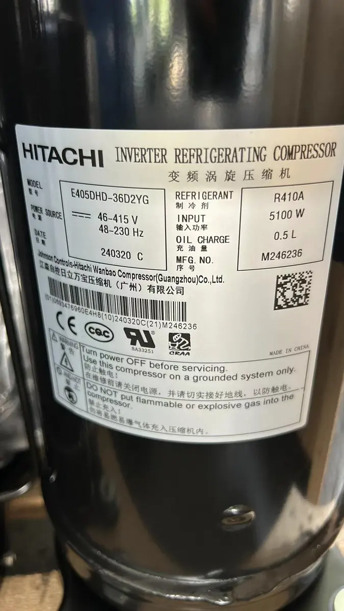 Trane Compresor HITACHI VRF