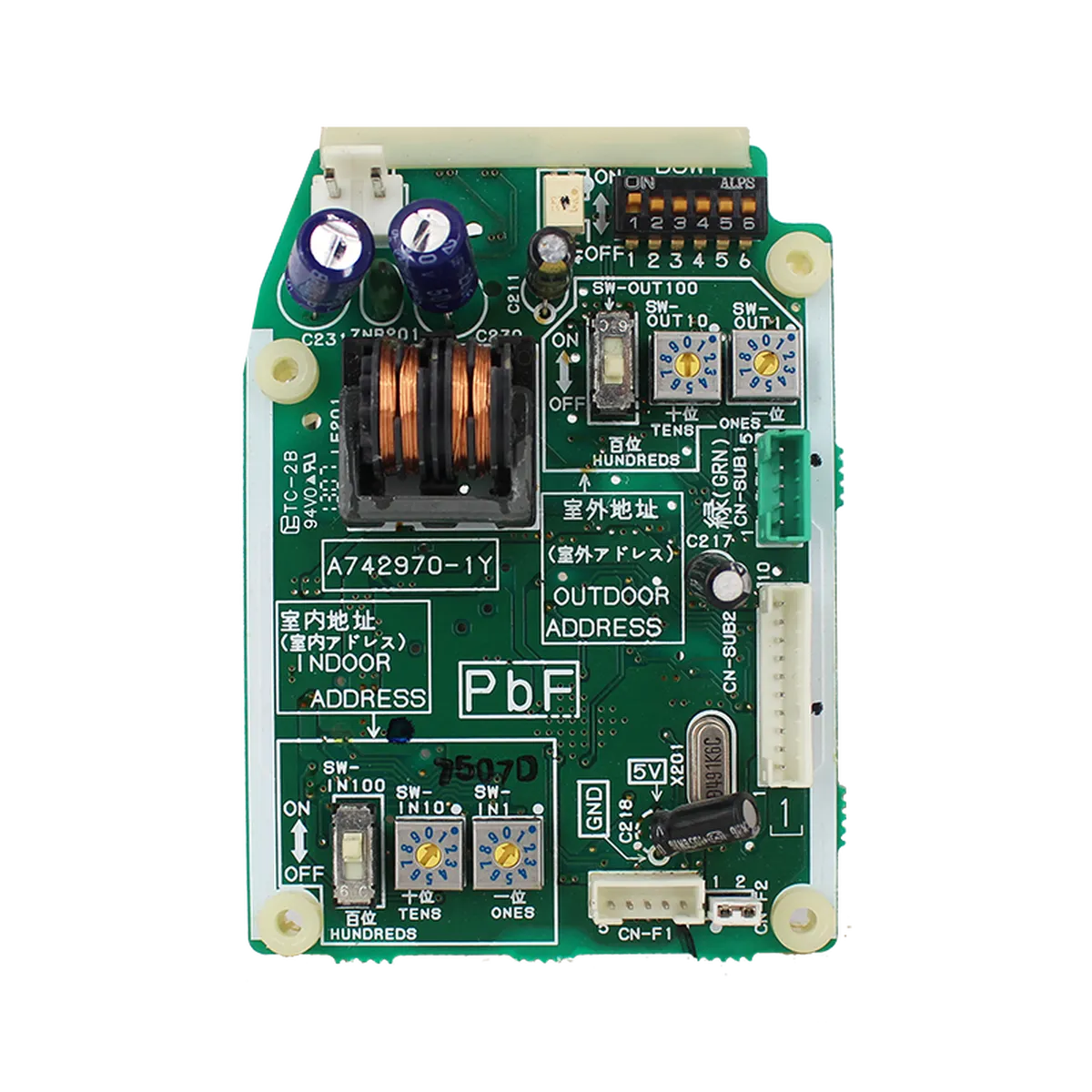 Panasonic Placa PCB unidad interior cassette/ducto PANASONIC VRF A742970-1Y