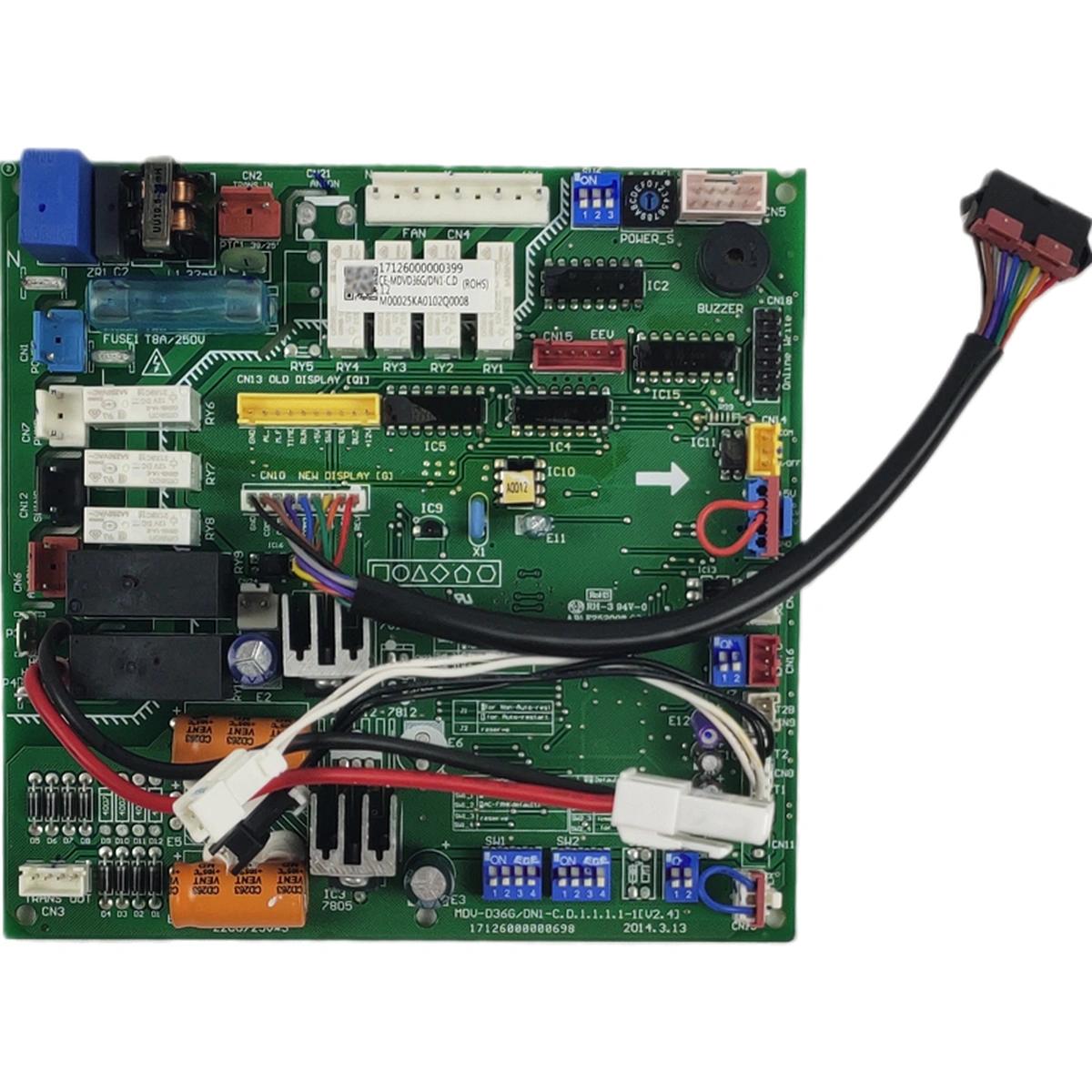 Midea Placa PCB unidad interior montada en pared Midea VRF CE-MDVD36GDN1-C.D.1.2 MDV-D22GN1YB(CA)